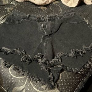 Flame high rise black shorts
